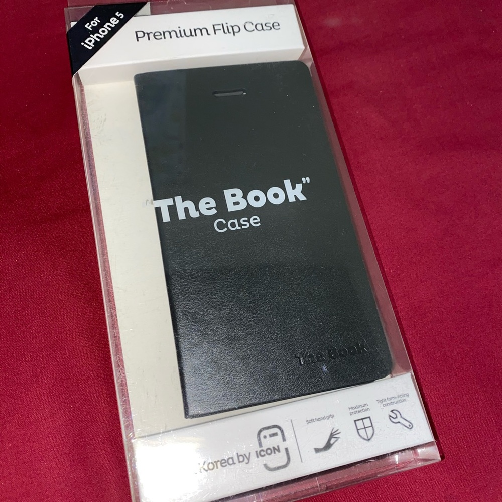 IPhone 5 5s SE book type black case ICON NIB